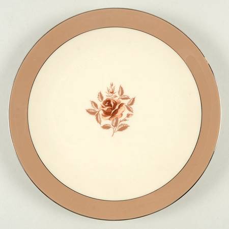 Cocoa Rose (Coupe, Platinum Trim) Salad Plate