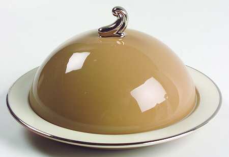 Cocoa Rose (Rim) Round Covered Butter