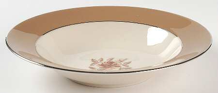 Cocoa Rose (Rim) Rim Soup Bowl
