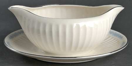 Crissy Rose Blue Gravy Boat with Attached Underplate