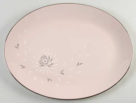 Daybreak Pink 14" Oval Serving Platter