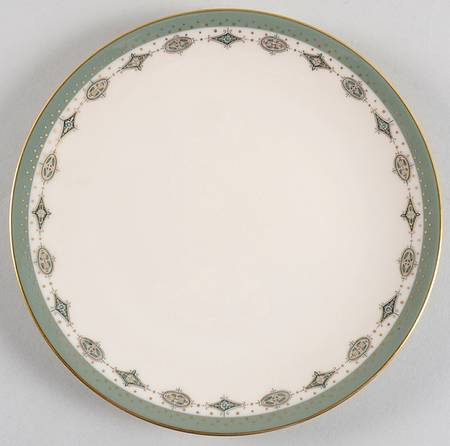 Empress Sage Green Band (Gold Trim, Coupe) Salad Plate