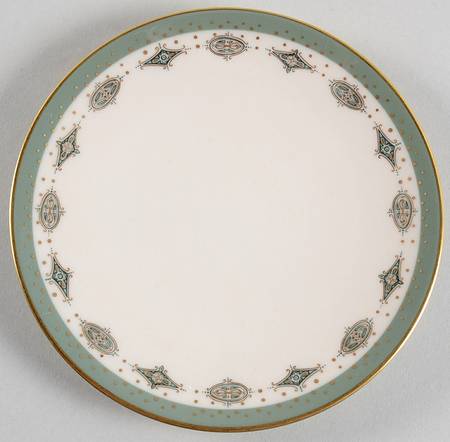 Empress Sage Green Band (Gold Trim, Coupe) Bread & Butter Plate