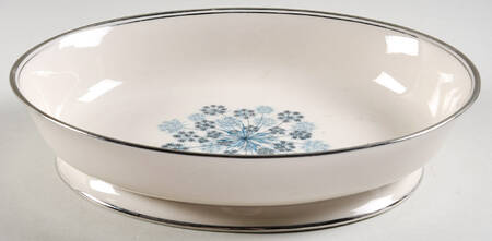 Evening Shadows No Color Band (Platinum Trim) 9" Oval Vegetable Bowl