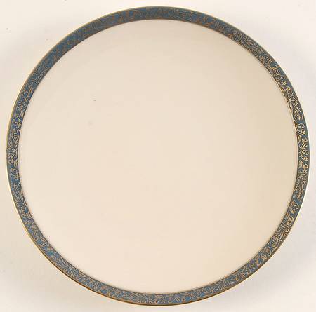 Florentine Mystic Blue (Gold Trim, Coupe) Salad Plate