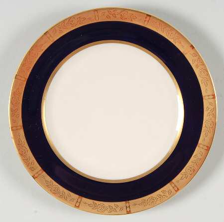 Georgian Rose Cobalt Blue (.35 Gold Band) Bread & Butter Plate