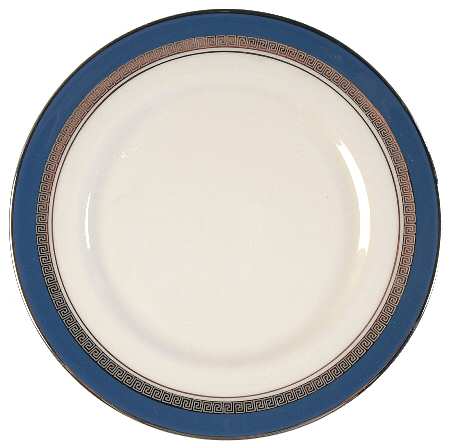 Grecian Key Mystic (Platinum Trim, Rim) Bread & Butter Plate