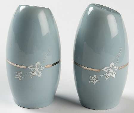 Misty Leaf Strata Blue Salt & Pepper Set
