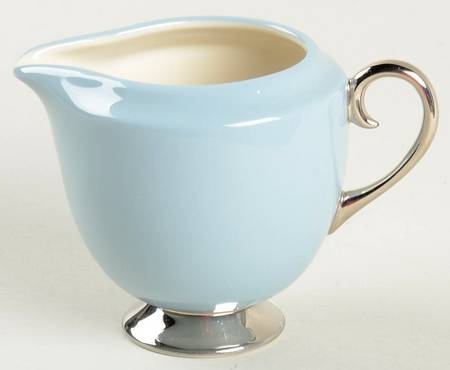 Platinum Strata Blue (Rim) Mini Creamer