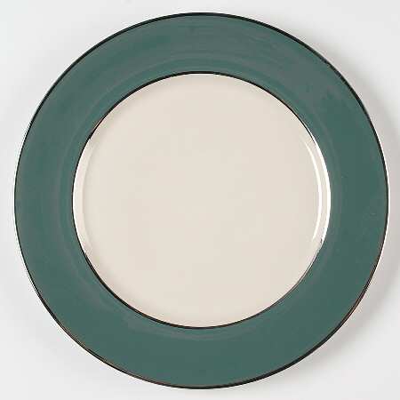 Platinum Teal (Rim) Dinner Plate