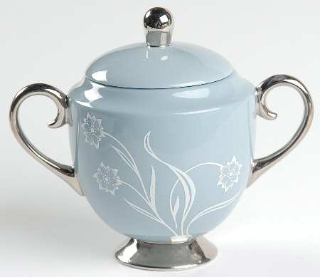 Reverie Strata Blue Mini Sugar Bowl & Lid