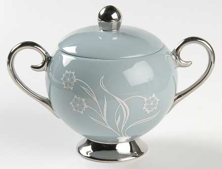 Reverie Strata Blue Sugar Bowl & Lid