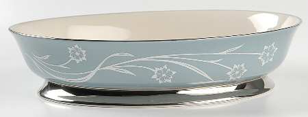 Reverie Strata Blue 9" Oval Vegetable Bowl