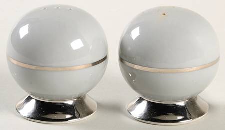 San Marino (Platinum Rim & Coupe) Salt & Pepper Set
