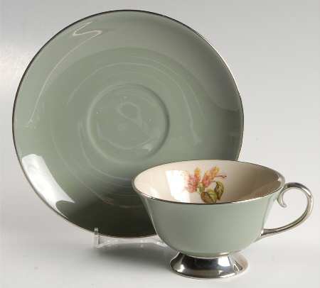 Sarita (Rim & Coupe) Footed Cup & Saucer Set