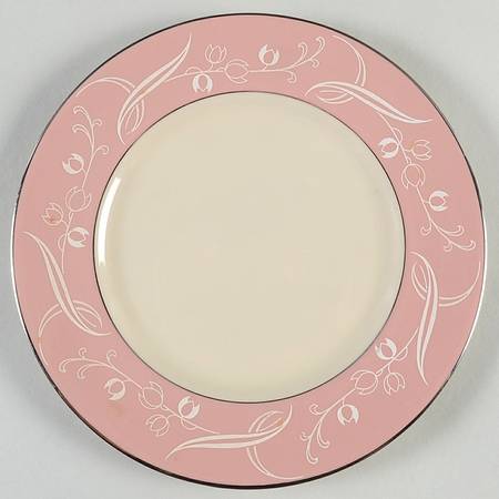 Snow Tulip Pink (Rim & Coupe) Salad Plate