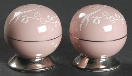 Snow Tulip Pink (Rim & Coupe) Salt & Pepper Set