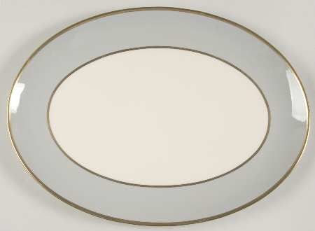 Sylvan-California Gray (Rim) 14" Oval Serving Platter
