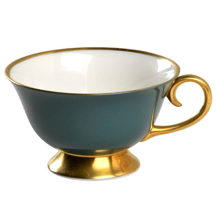 Sylvan-California Teal Green (Rim) Footed Cup