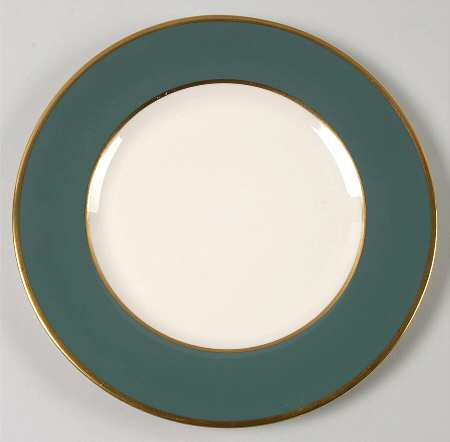 Sylvan-California Teal Green (Rim) Luncheon Plate