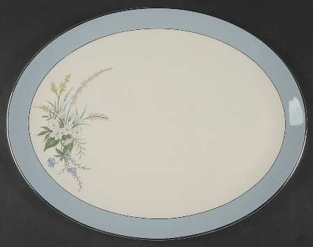 True Love Strata Blue (Rim & Coupe) 16" Oval Serving Platter