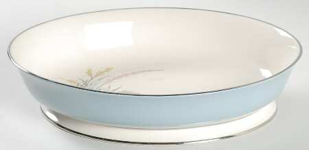 True Love Strata Blue (Rim & Coupe) 9" Oval Vegetable Bowl