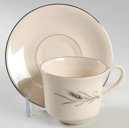 Whispering Wheat Flat Cup & Saucer Set by Fleetwood