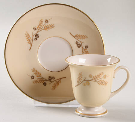 Acacia Footed Demitasse Cup & Saucer Set