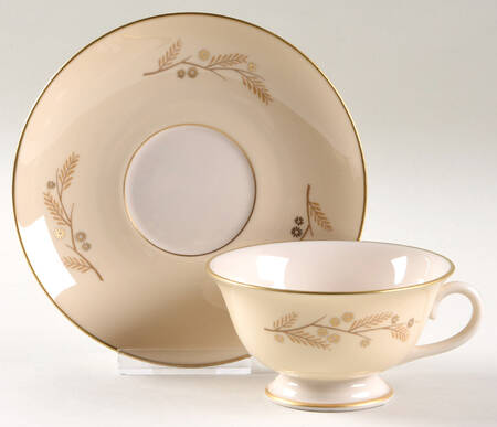 Acacia Footed Cup & Saucer Set