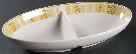 Antigua 11" Oval Divided Vegetable Bowl