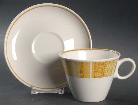Antigua Flat Cup & Saucer Set