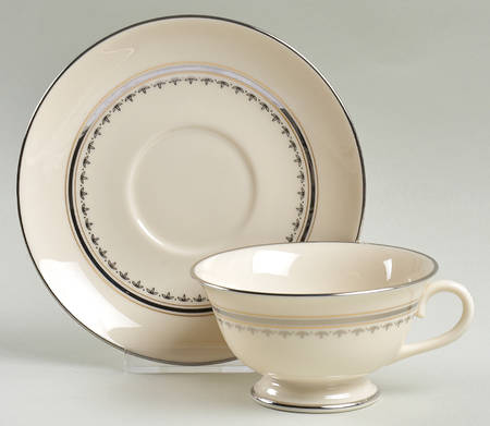Arabesque Footed Cup & Saucer Set