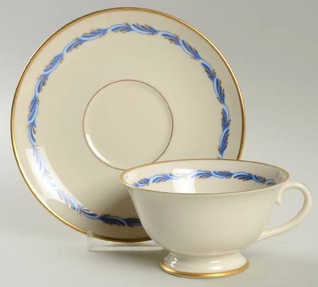 Arcadia Blue Footed Cup & Saucer Set