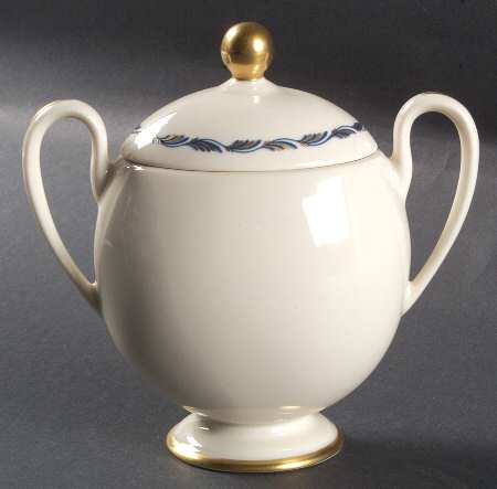 Arcadia Blue Sugar Bowl & Lid