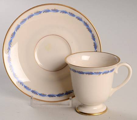 Arcadia Blue Footed Demitasse Cup & Saucer Set