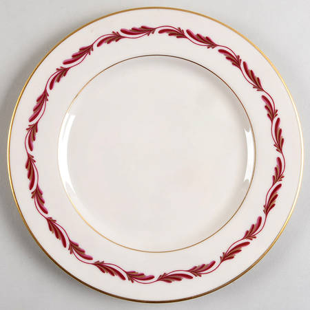 Arcadia Maroon Luncheon Plate