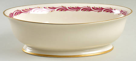 Arcadia Maroon 9" Oval Vegetable Bowl
