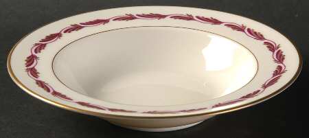 Arcadia Maroon Rim Fruit/Dessert (Sauce) Bowl