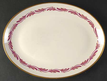 Arcadia Maroon 12" Oval Serving Platter