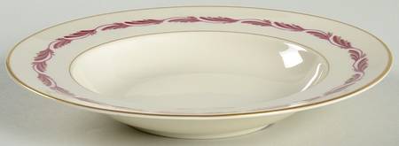 Arcadia Maroon Rim Soup Bowl