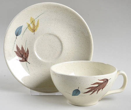 Autumn Flat Cup & Saucer Set