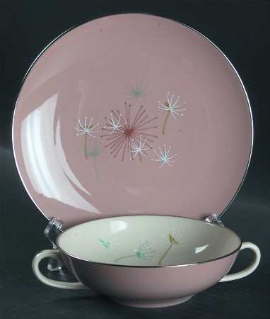 Ballet Flat Cream Soup Bowl & Dessert Plate/Saucer Set