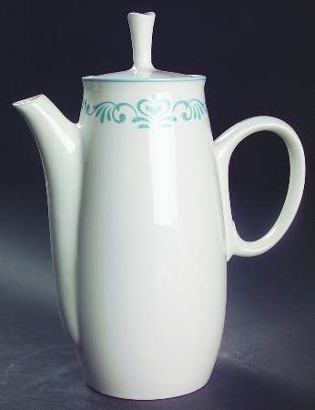 Blue Fancy Coffee Pot & Lid