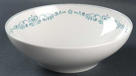Blue Fancy 8" Round Vegetable Bowl