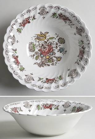 Bouquet (White Background) 9" Round Vegetable Bowl