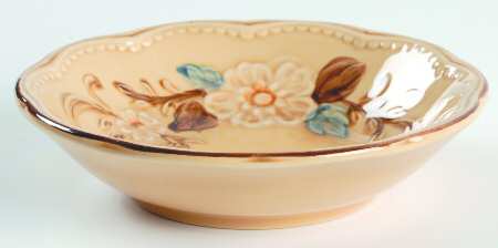 Bouquet (Tan Background) Fruit/Dessert (Sauce) Bowl
