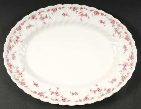 Brides Bouquet 14" Oval Serving Platter