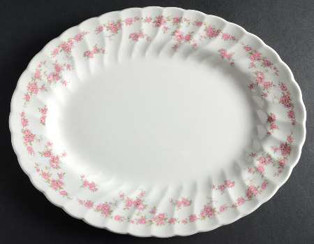Brides Bouquet 12" Oval Serving Platter