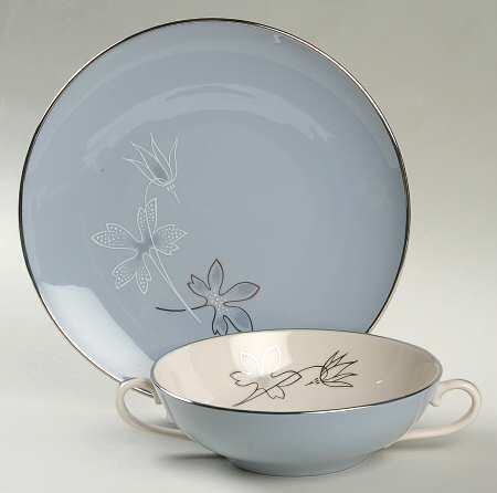 Brentwood Flat Cream Soup Bowl & Dessert Plate/Saucer Set