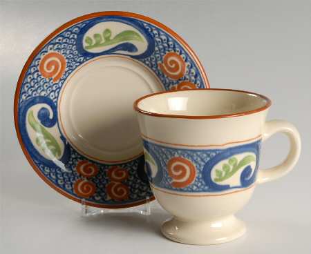 Calypso Footed Cup & Saucer Set